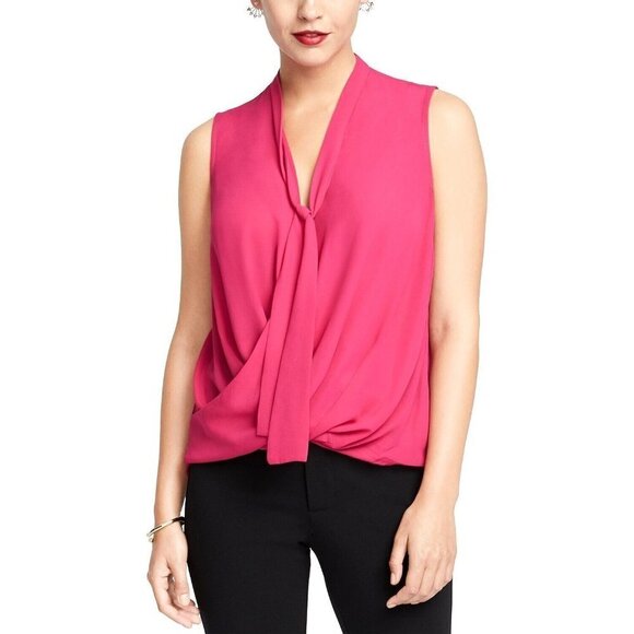 Tops - NWT RACHEL Rachel Roy Beckett Solid Tie-Neck Blouse Pink Size Large